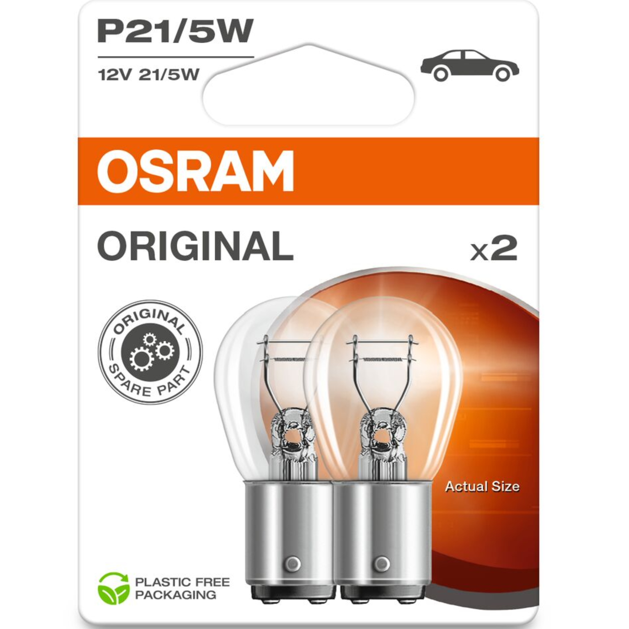 Osram 380 12V P21/5W Original Bayonet Bulbs Bay15D (Twin Blister)